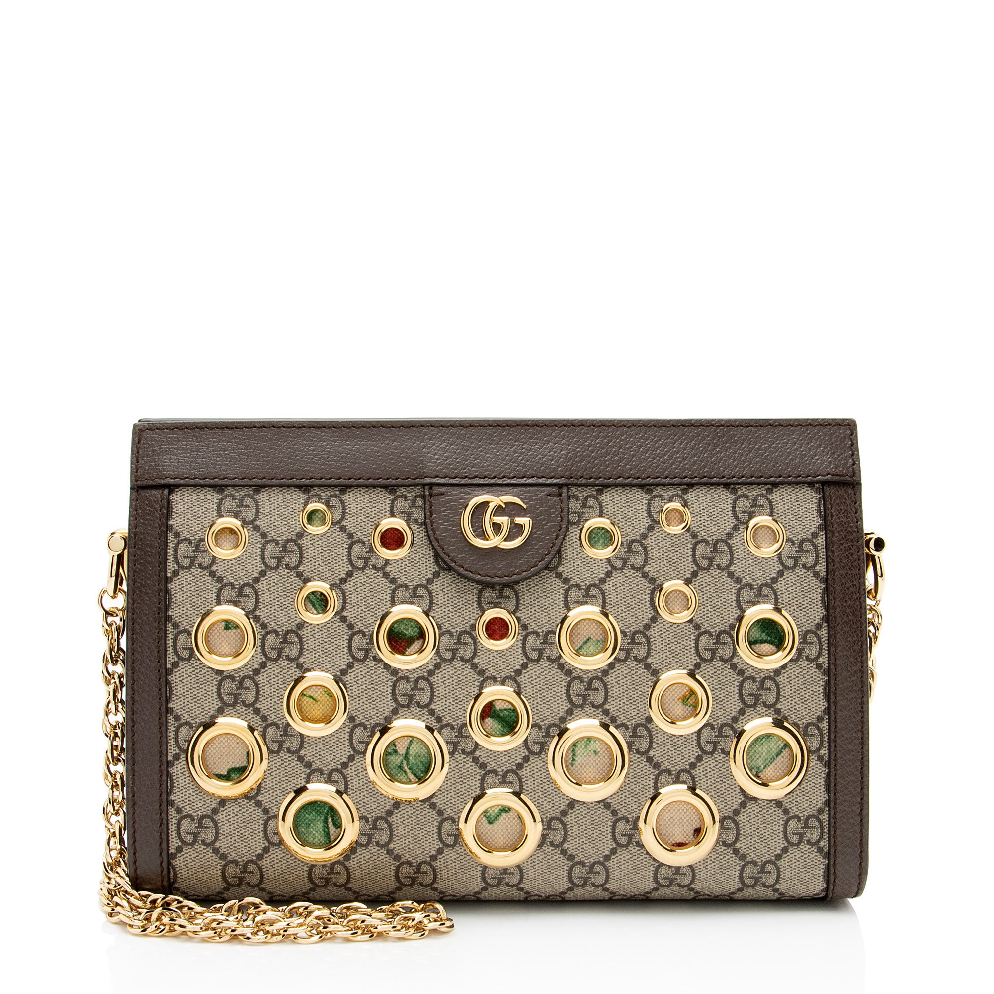 Gucci GG Supreme Ophidia Grommet Medium Chain Shoulder Bag