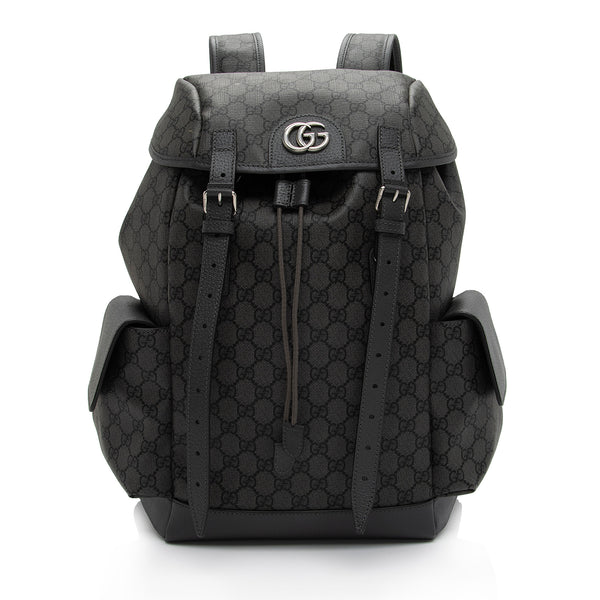 Gucci GG Supreme Ophidia Medium Flap Backpack (SHF-CmfPnj)