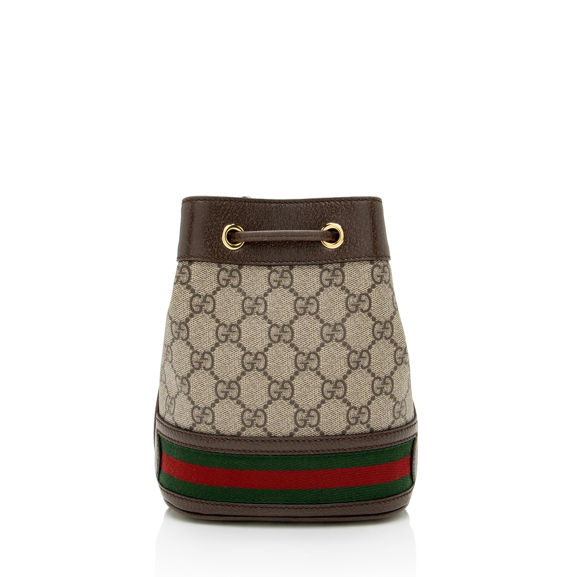 Gucci GG Supreme Ophidia Mini Bucket Bag (SHF-OFHGs0)