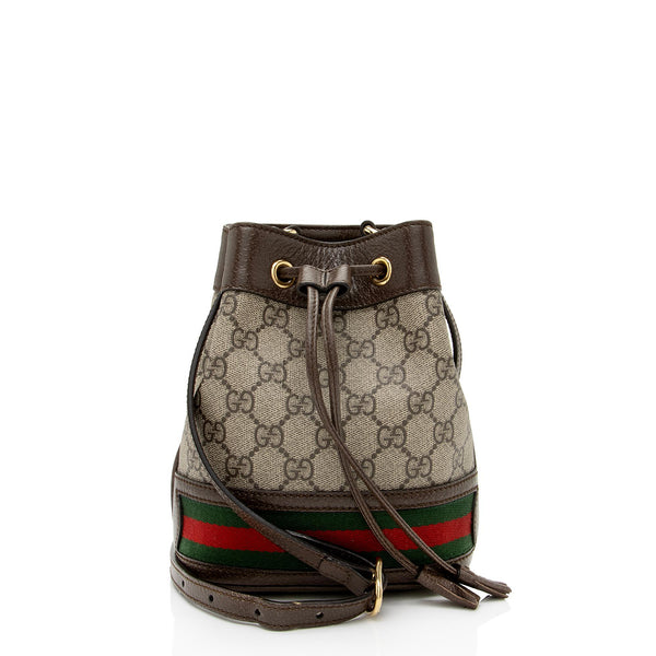 Gucci GG Supreme Ophidia Mini Bucket Bag (SHF-OFHGs0)
