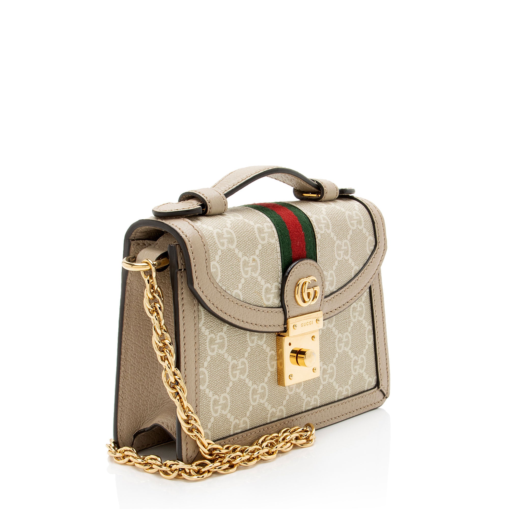 Gucci GG Supreme Ophidia Padlock Mini Top Handle