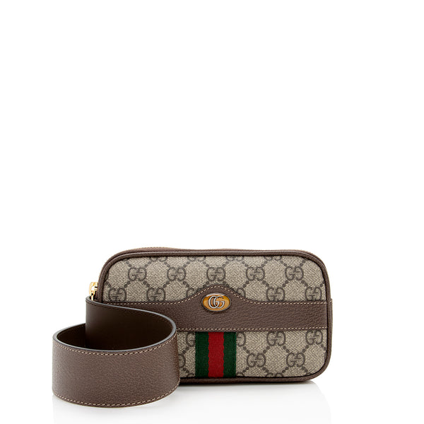 Gucci GG Supreme Ophidia Phone Case Belt Bag - Size 34 / 85 (SHF-19922)