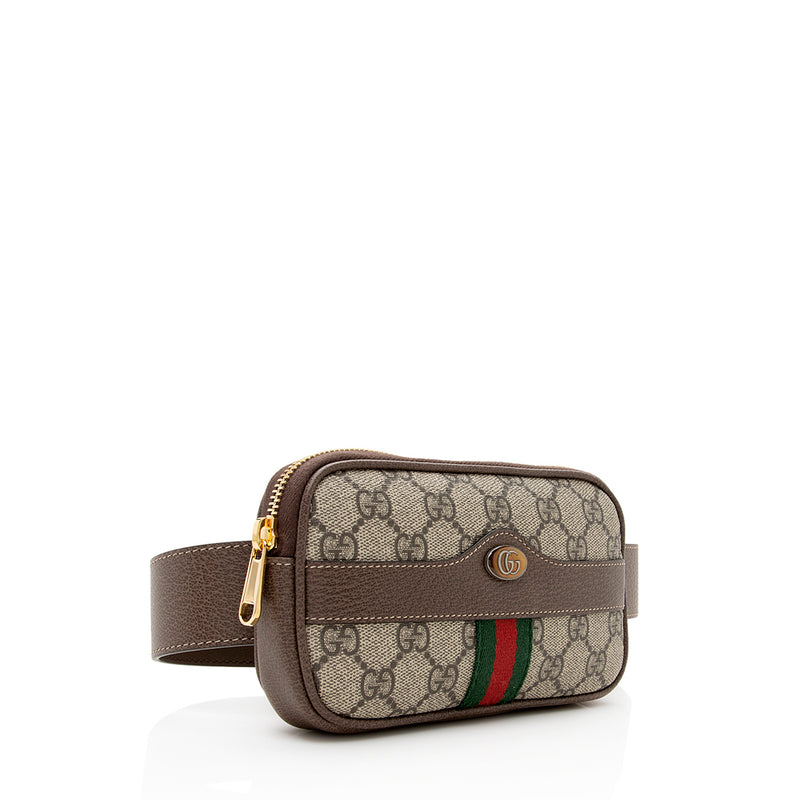 Gucci GG Supreme Ophidia Phone Case Belt Bag - Size 34 / 85 (SHF-19922 –  LuxeDH
