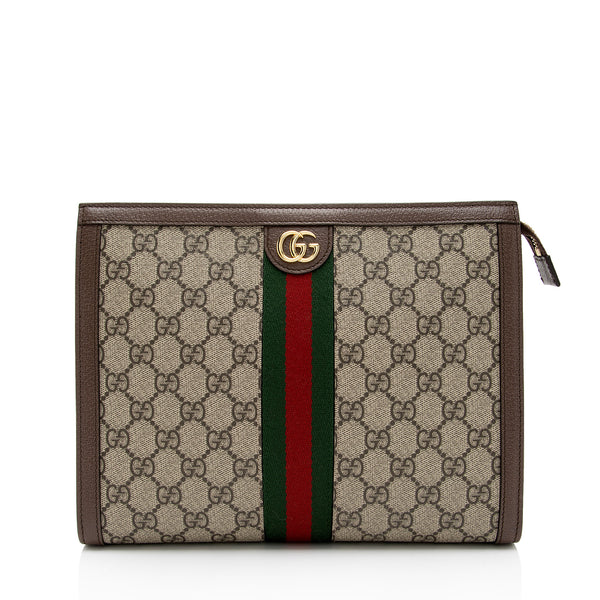 Gucci GG Supreme Ophidia Pouch (SHF-3cQwlt)