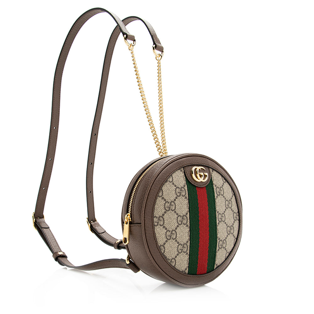 Gucci GG Supreme Ophidia Round Mini Backpack (SHF-23890)
