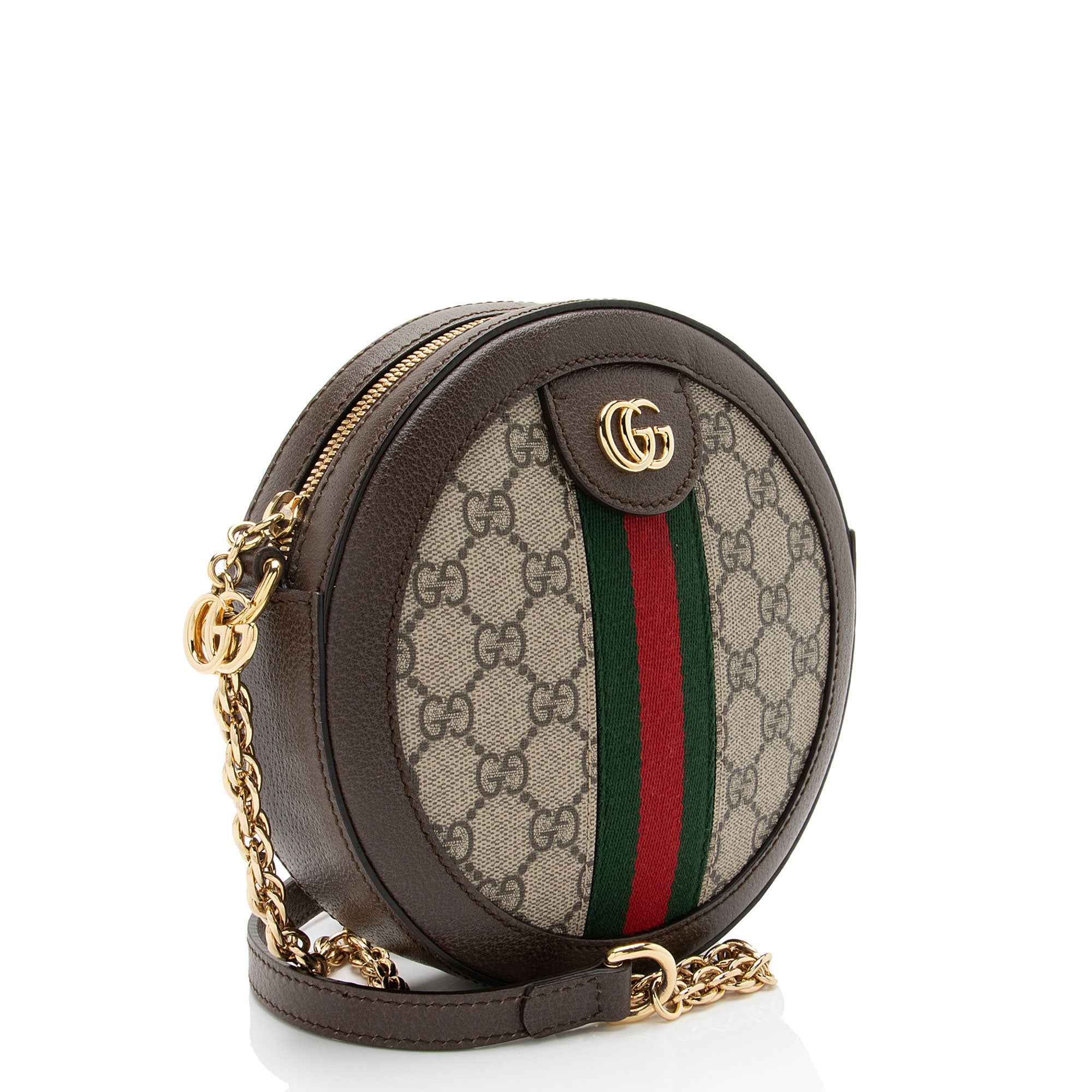 Gucci GG Supreme Ophidia Round Mini Shoulder Bag