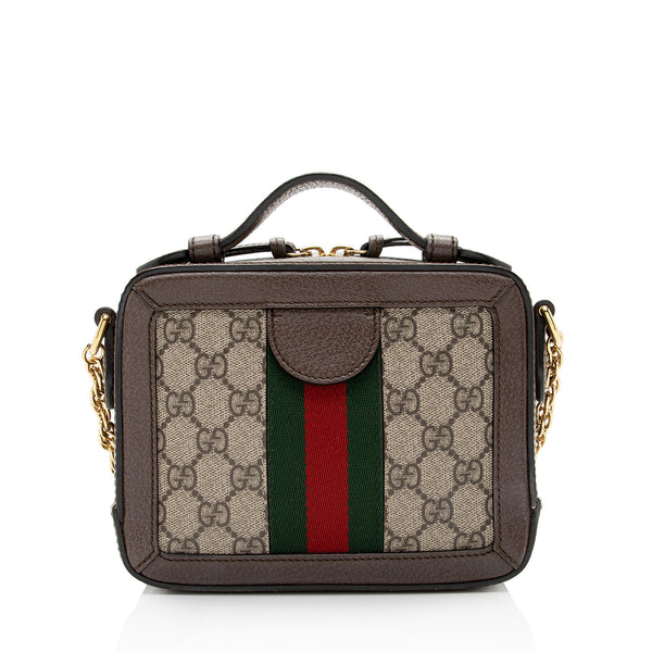 Gucci GG Supreme Ophidia Top Handle Mini Chain Shoulder Bag (SHF-bTGzb –  LuxeDH
