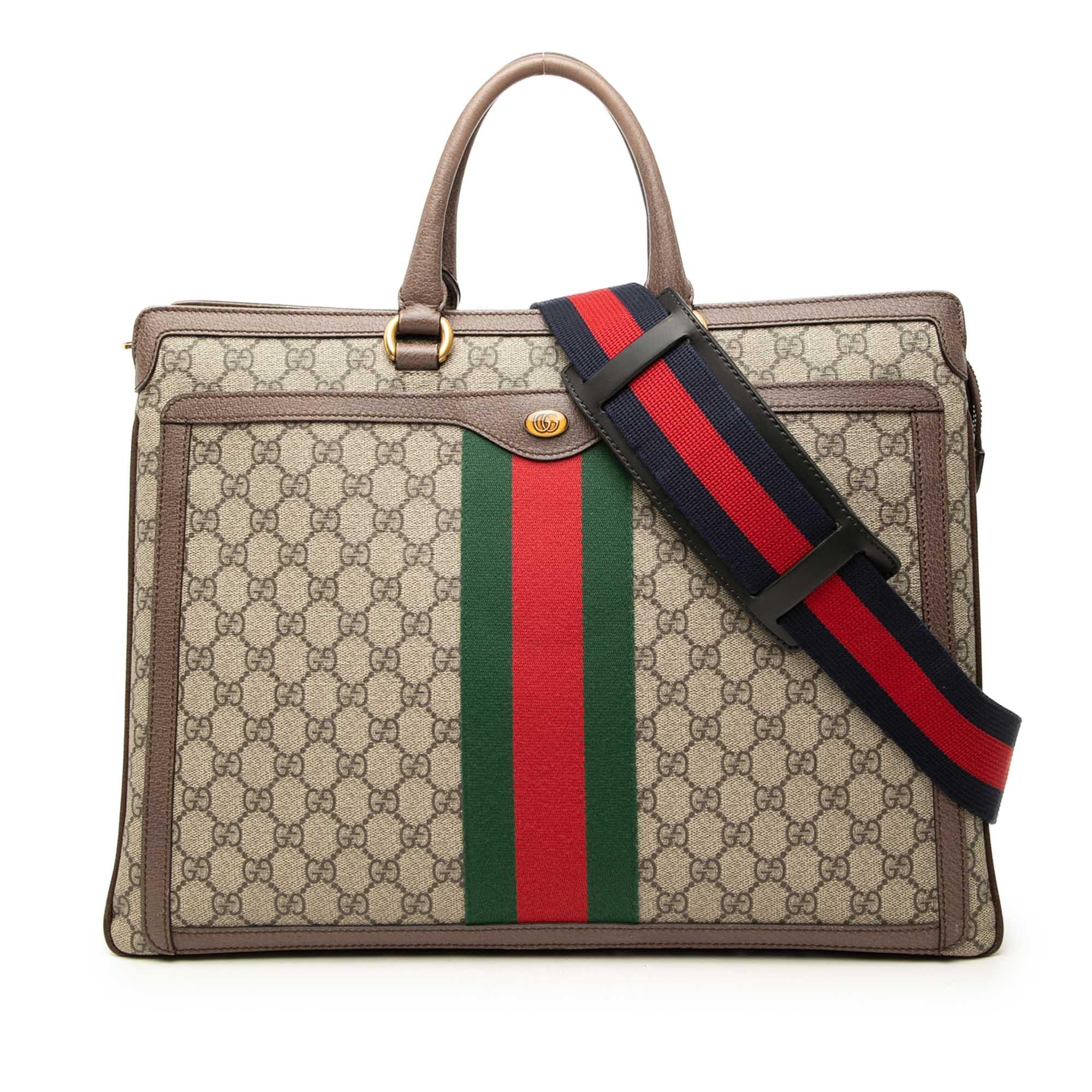 Gucci GG Supreme Ophidia Web Briefcase