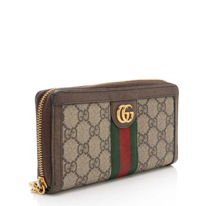Gucci GG Supreme Ophidia Zip Around Wallet (SHF-g3O55g)
