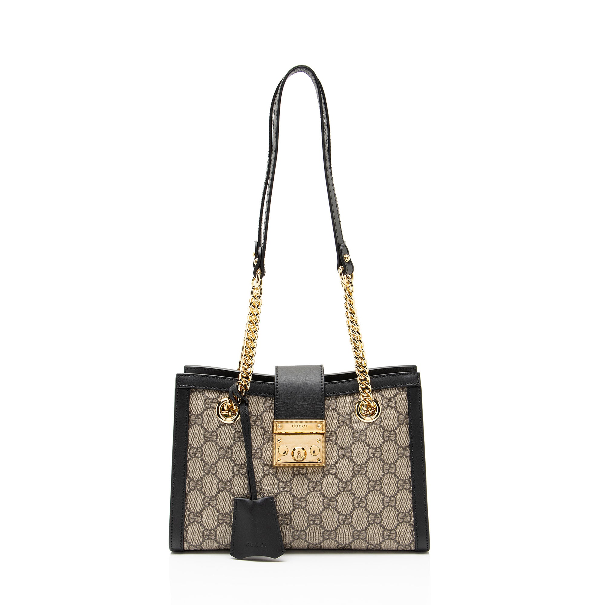 Gucci GG Supreme Padlock Chain Small Shoulder Bag