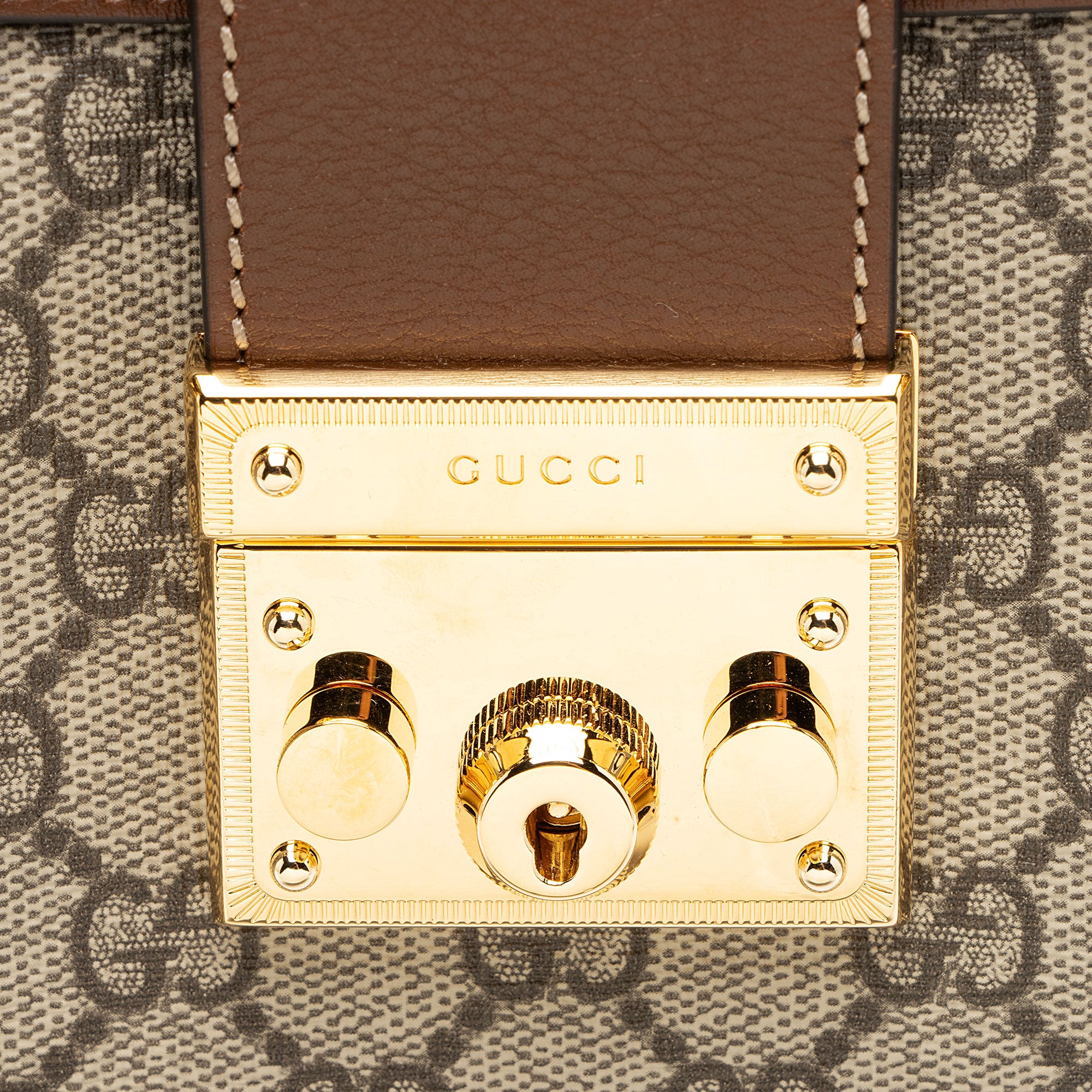 Gucci GG Supreme Padlock Chain Small Shoulder Bag