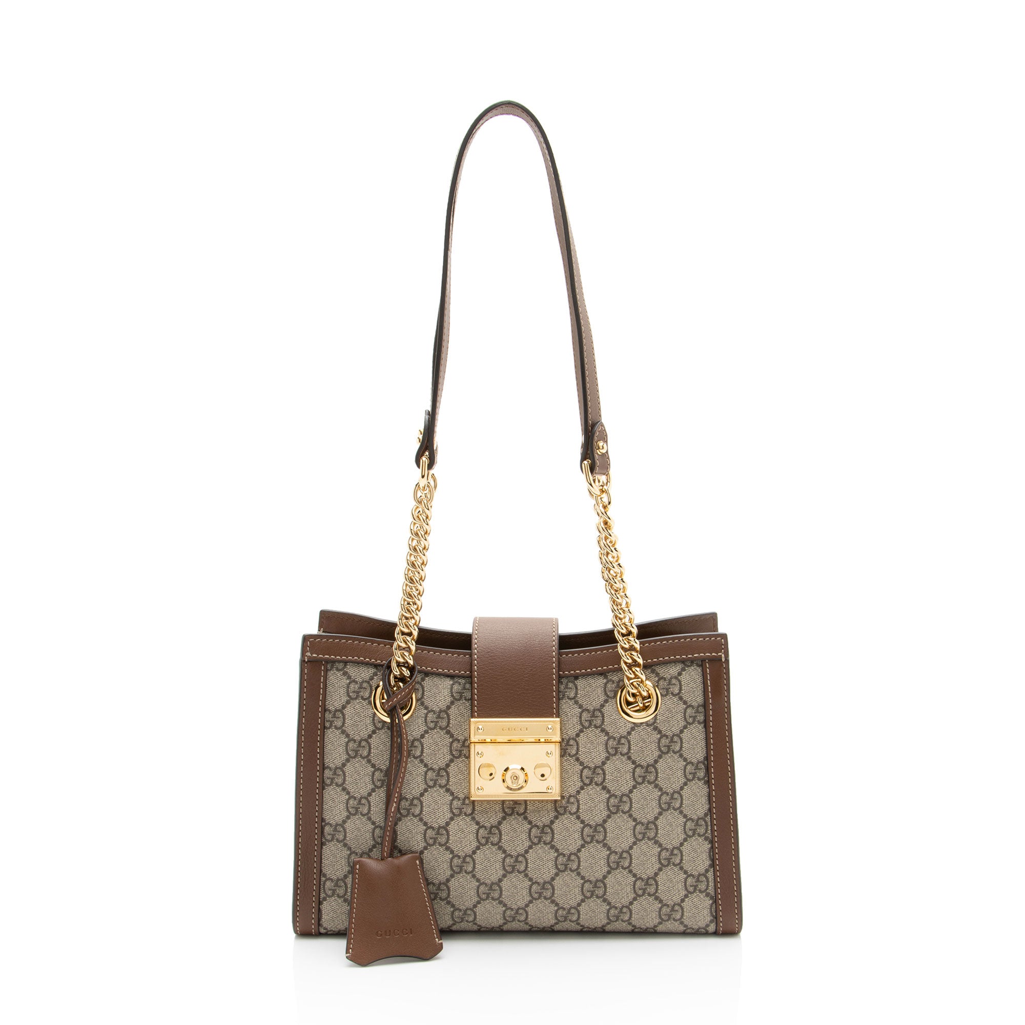 Gucci GG Supreme Padlock Chain Small Shoulder Bag