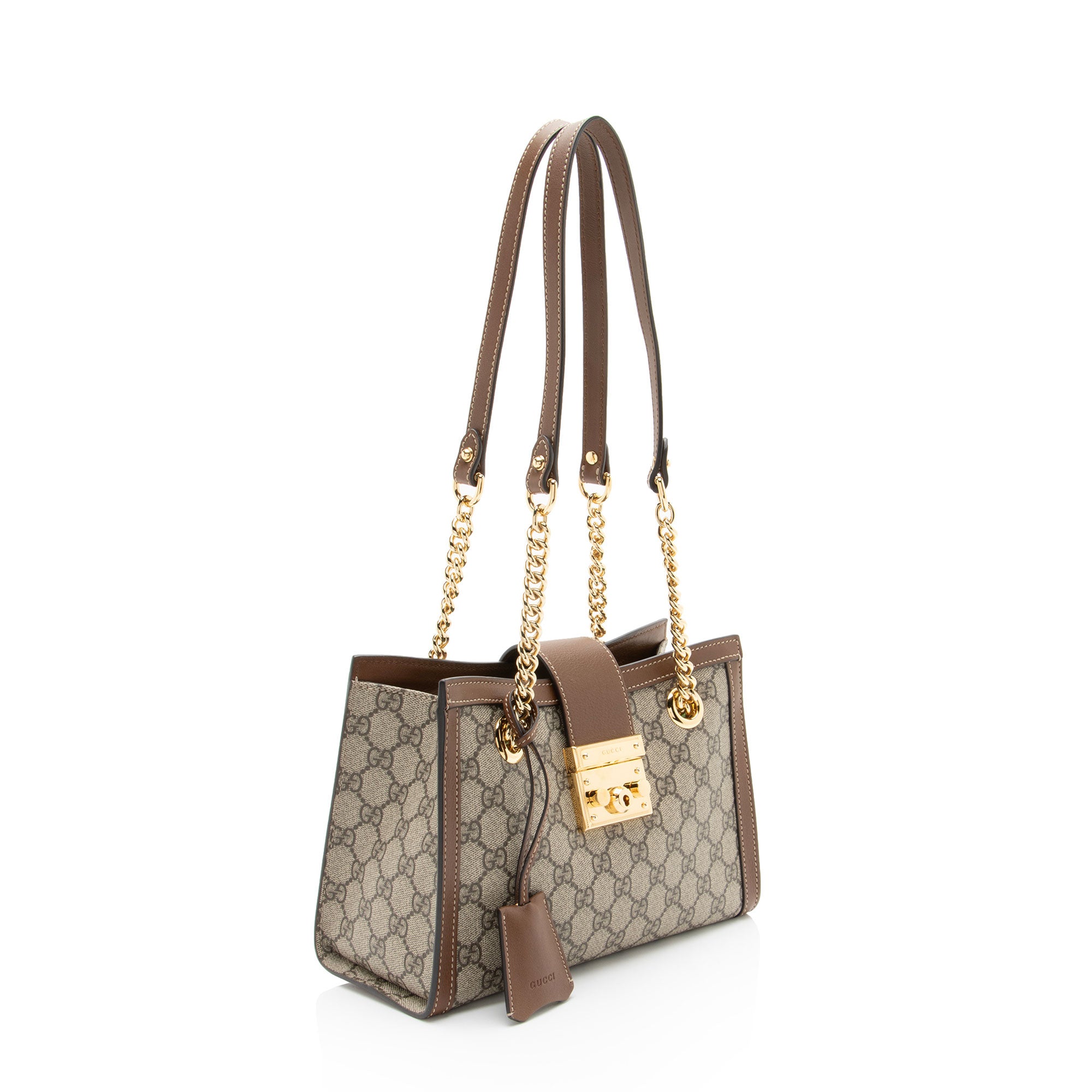 Gucci GG Supreme Padlock Chain Small Shoulder Bag