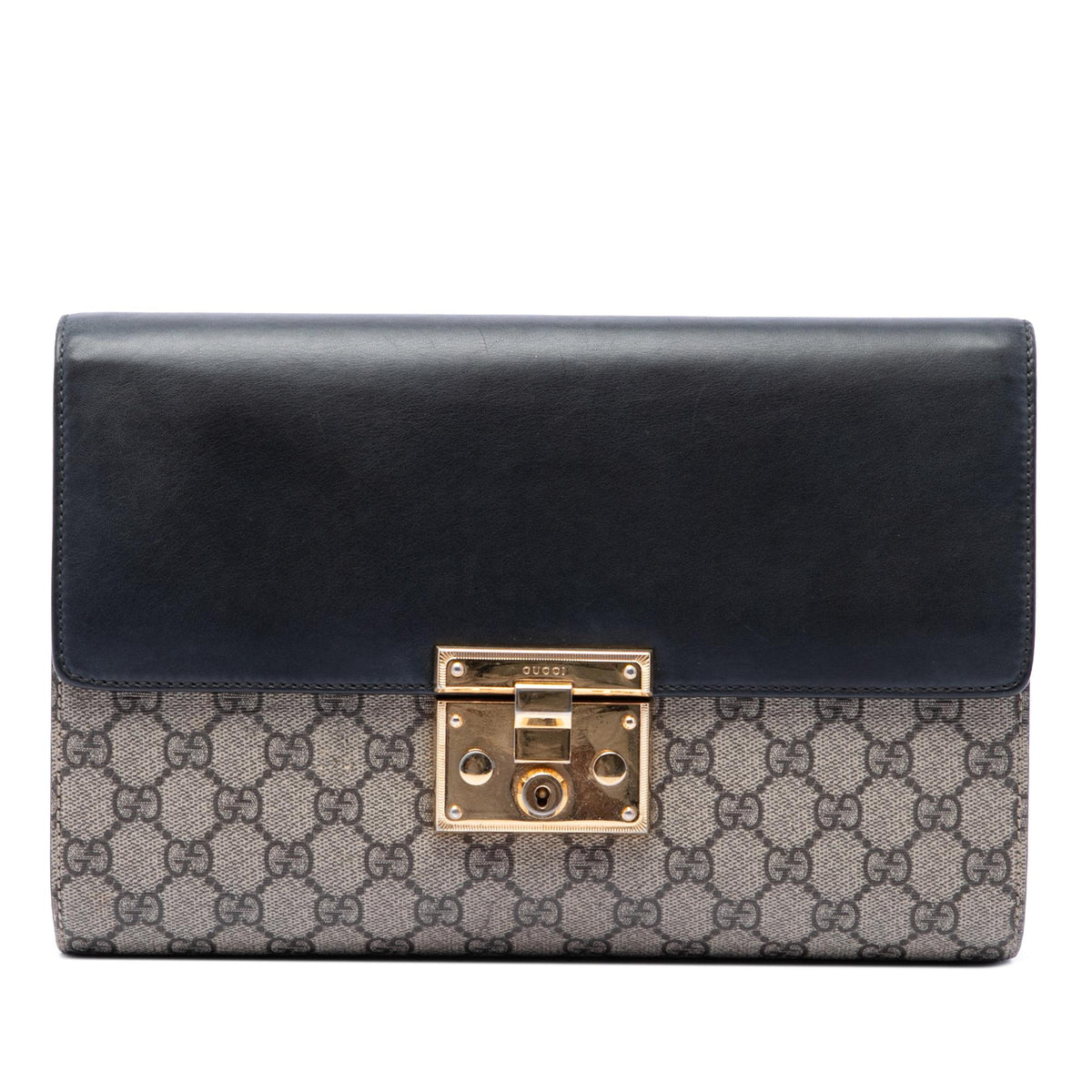 Gucci GG Supreme Padlock Clutch