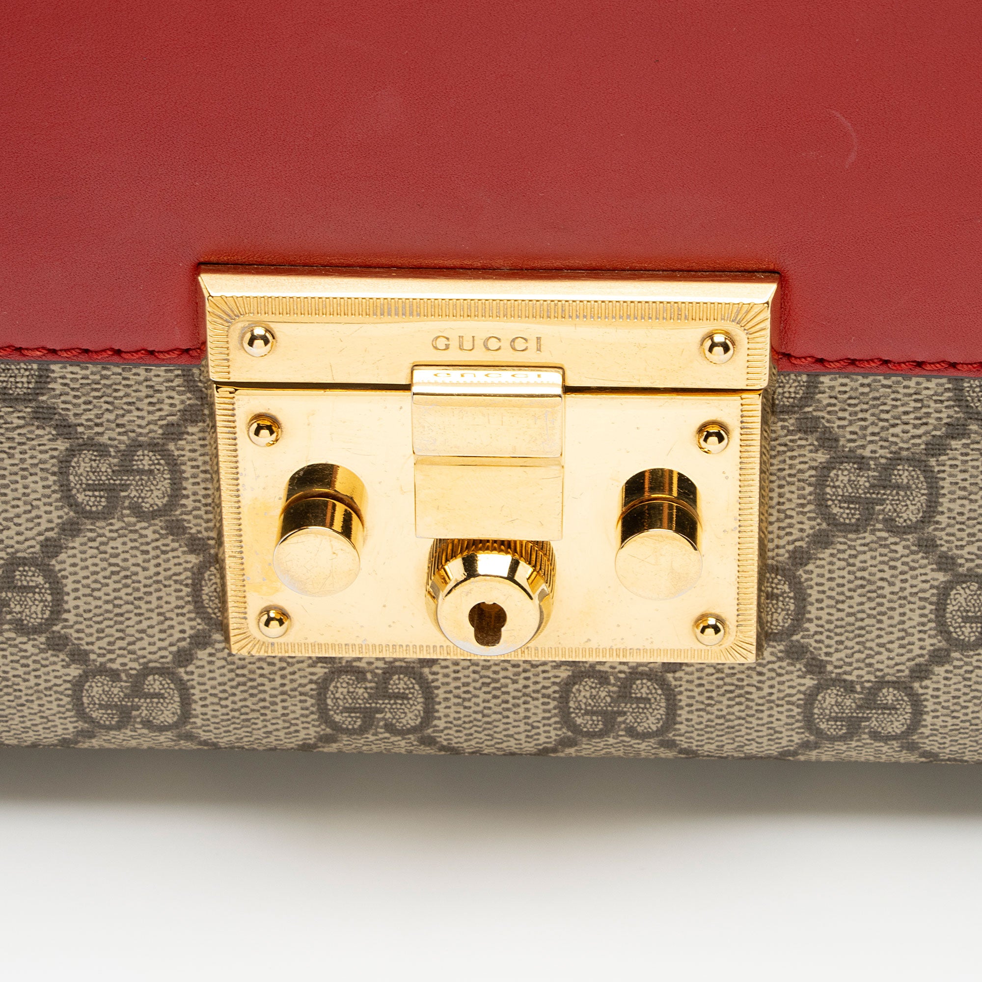 Gucci GG Supreme Padlock Medium Shoulder Bag