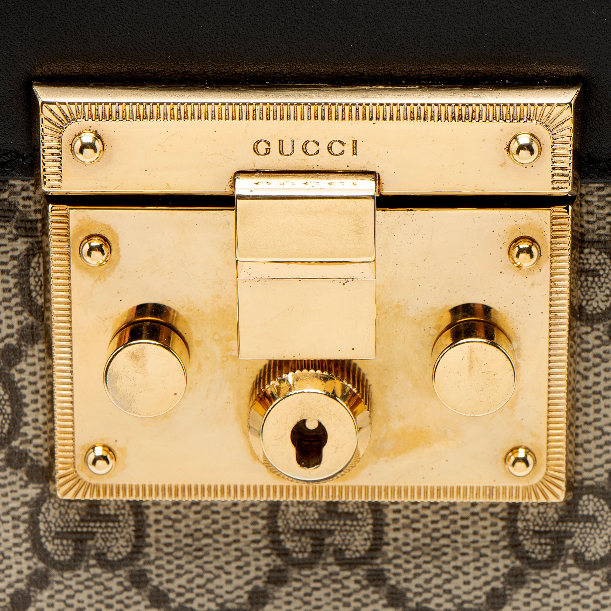 Gucci GG Supreme Padlock Medium Top Handle