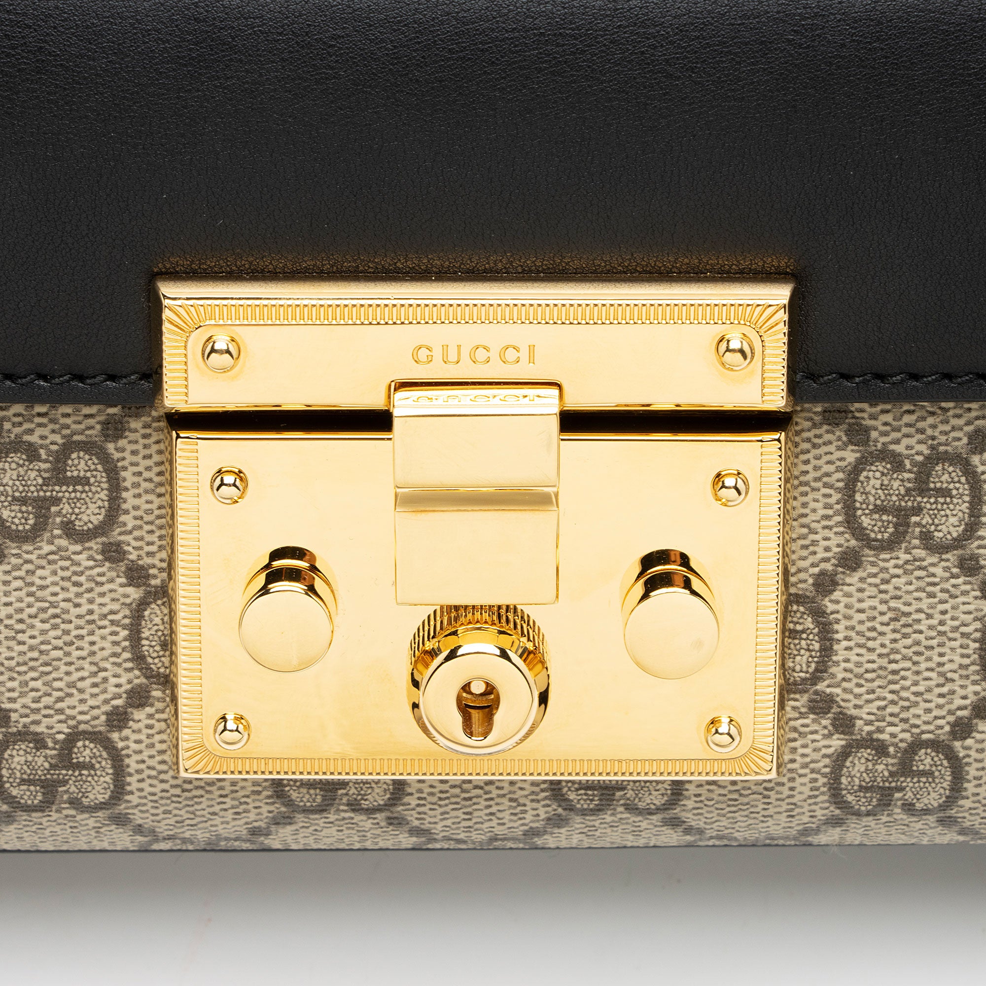 Gucci GG Supreme Padlock Mini Shoulder Bag