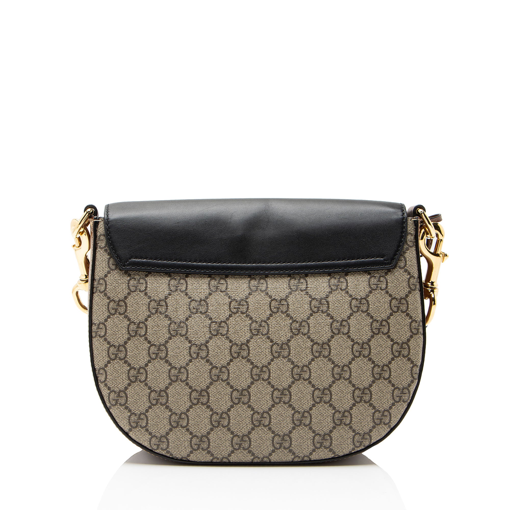 Gucci GG Supreme Padlock Saddle Medium Shoulder Bag