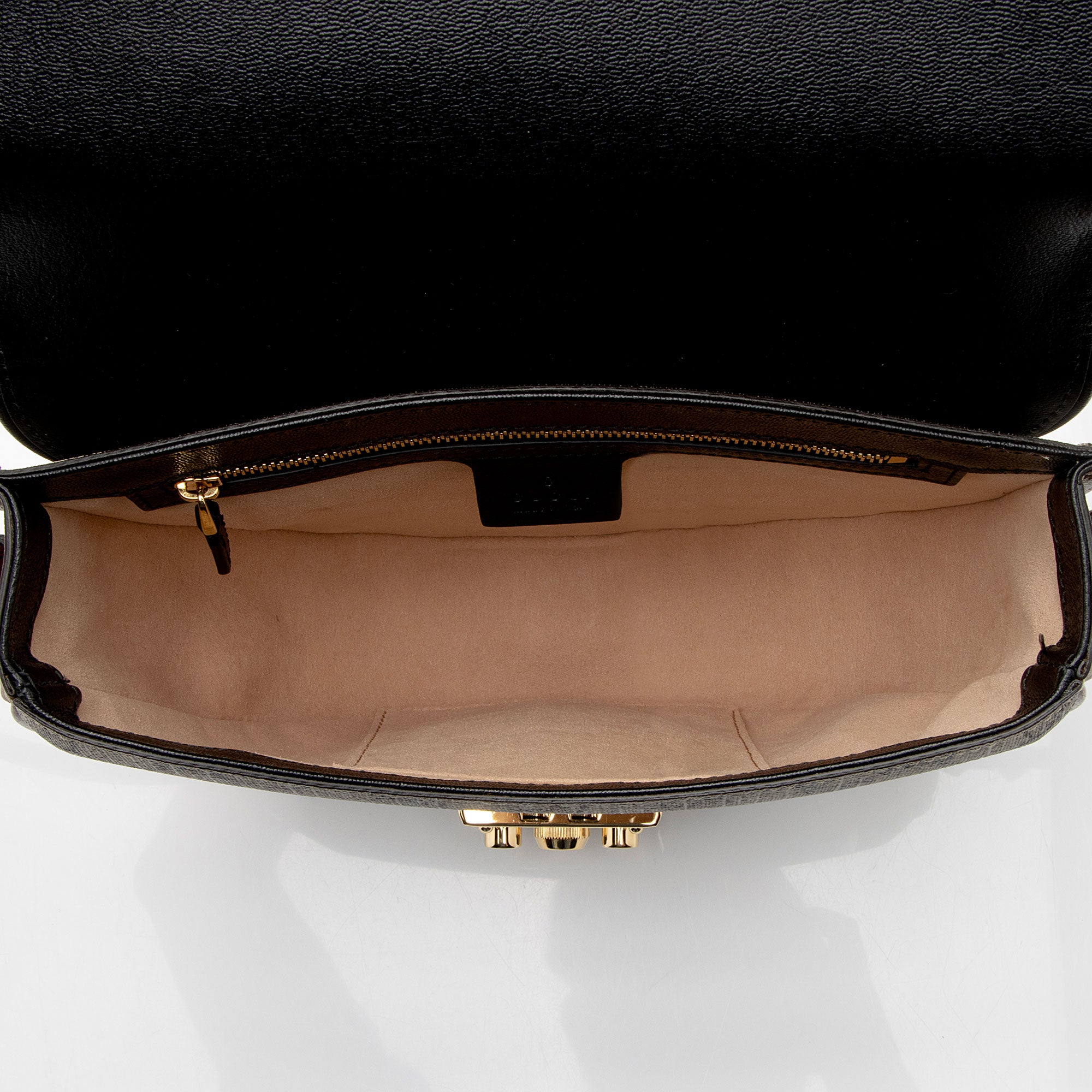 Gucci GG Supreme Padlock Saddle Small Shoulder Bag (SHF-Wwfxt7)