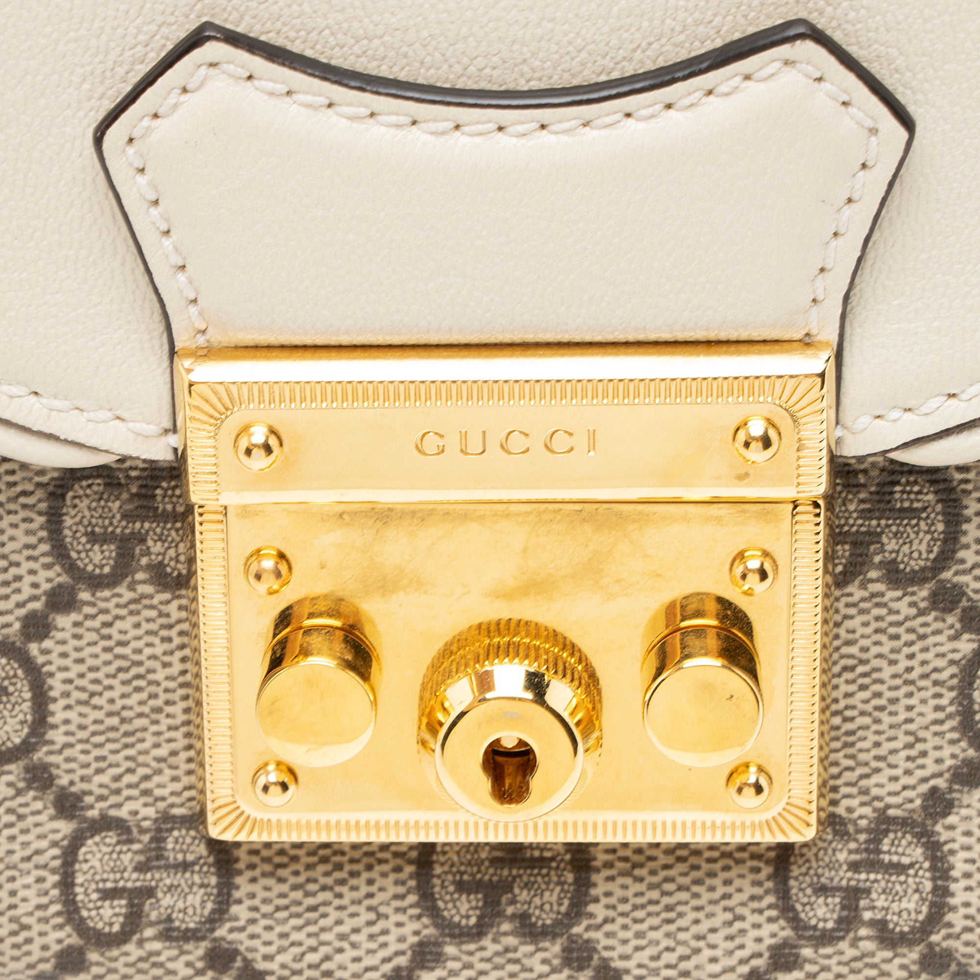 Gucci GG Supreme Padlock Saddle Small Shoulder Bag