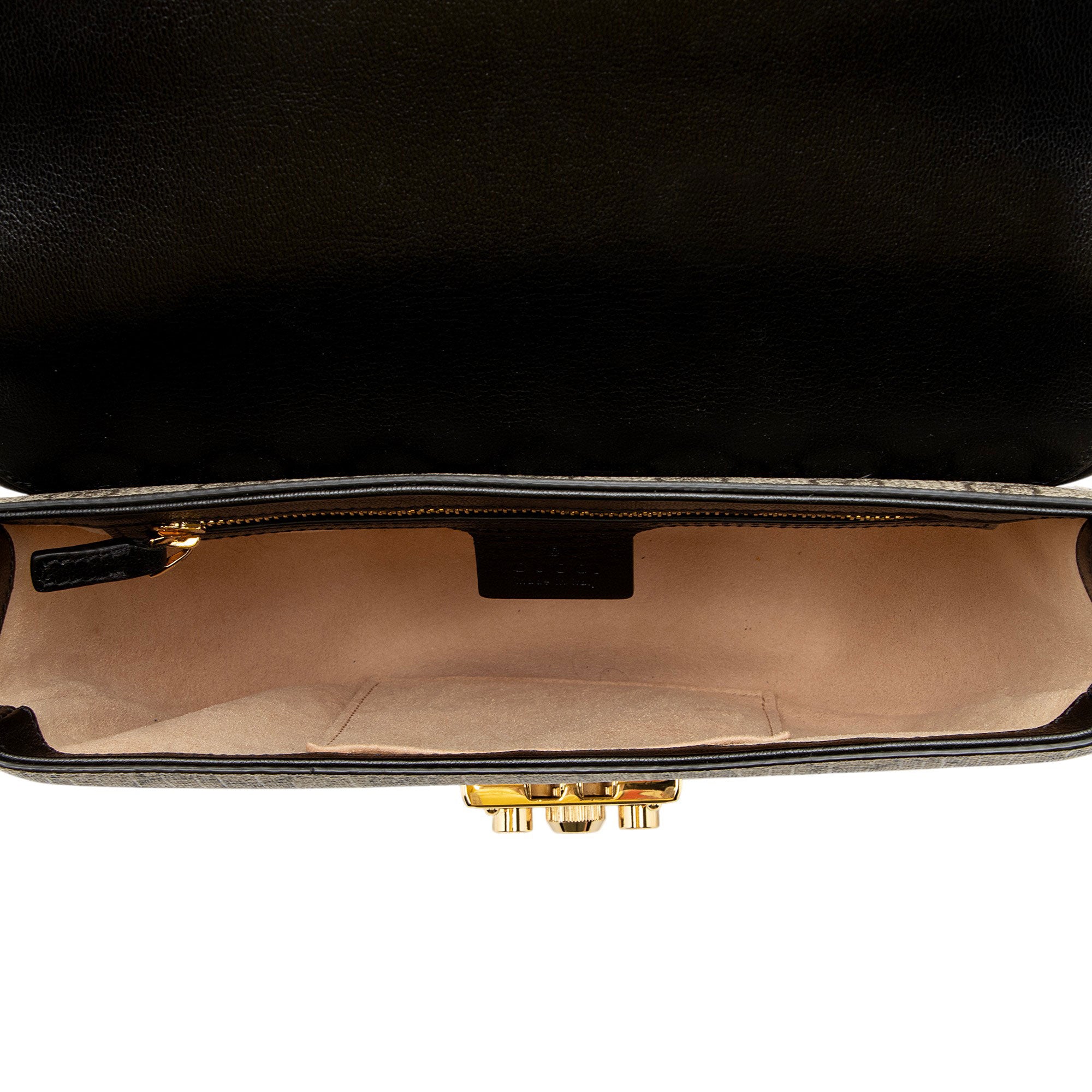 Gucci GG Supreme Padlock Saddle Small Shoulder Bag