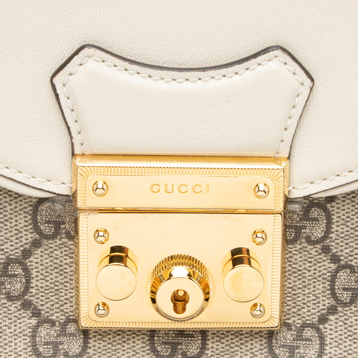 Gucci GG Supreme Padlock Saddle Small Shoulder Bag
