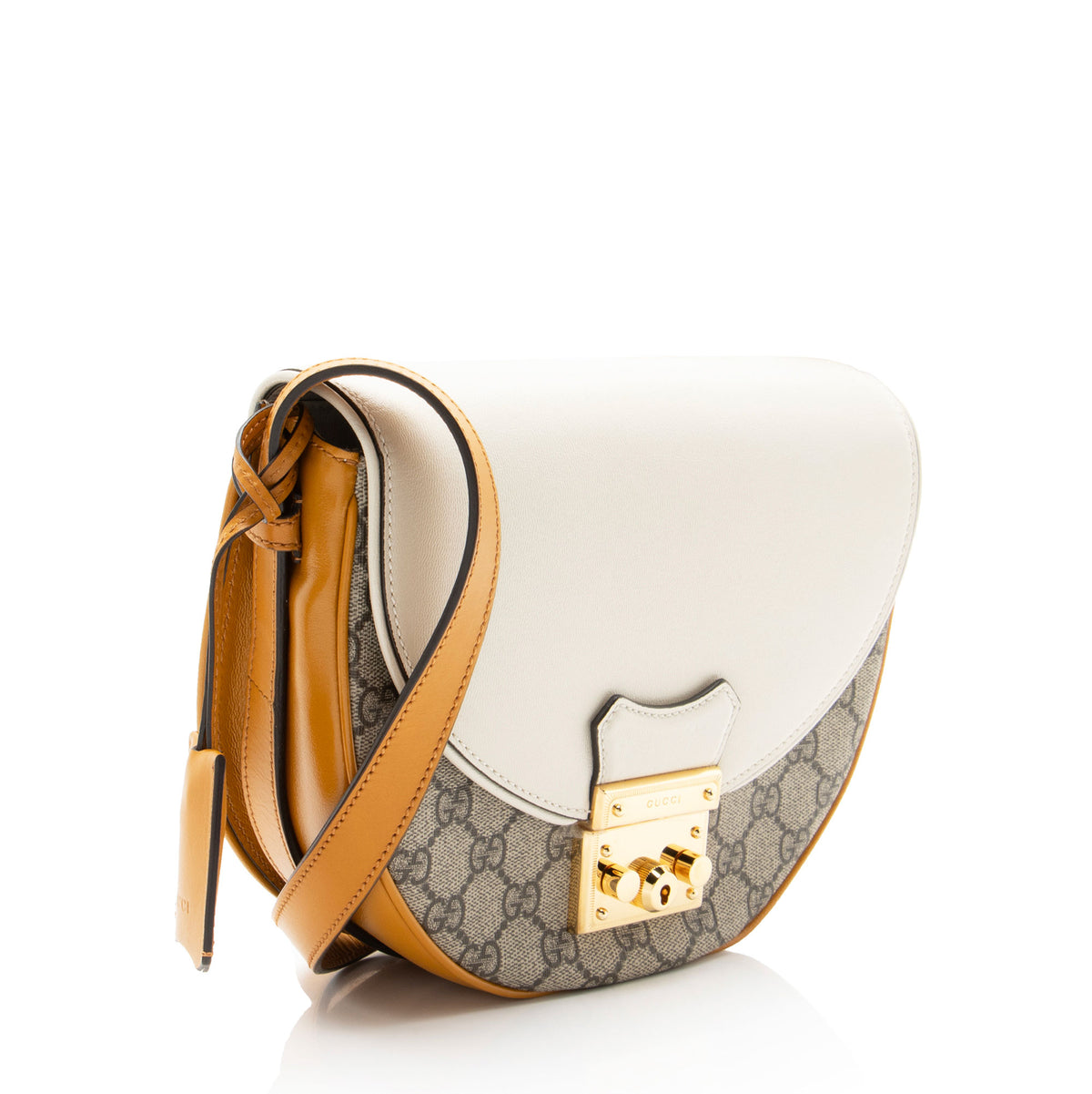 Gucci GG Supreme Padlock Saddle Small Shoulder Bag