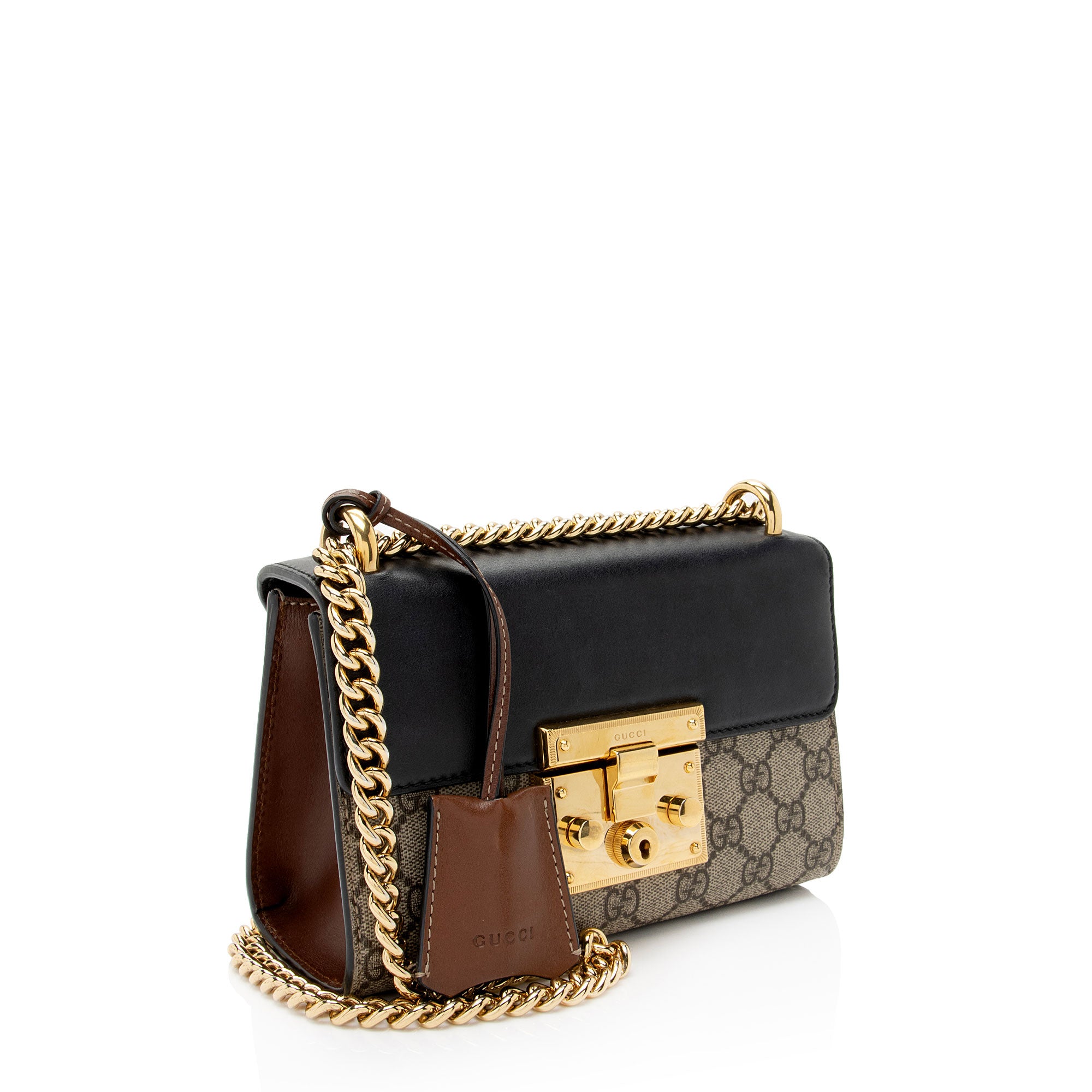 Gucci GG Supreme Padlock Small Shoulder Bag (SHF-pQQH48)