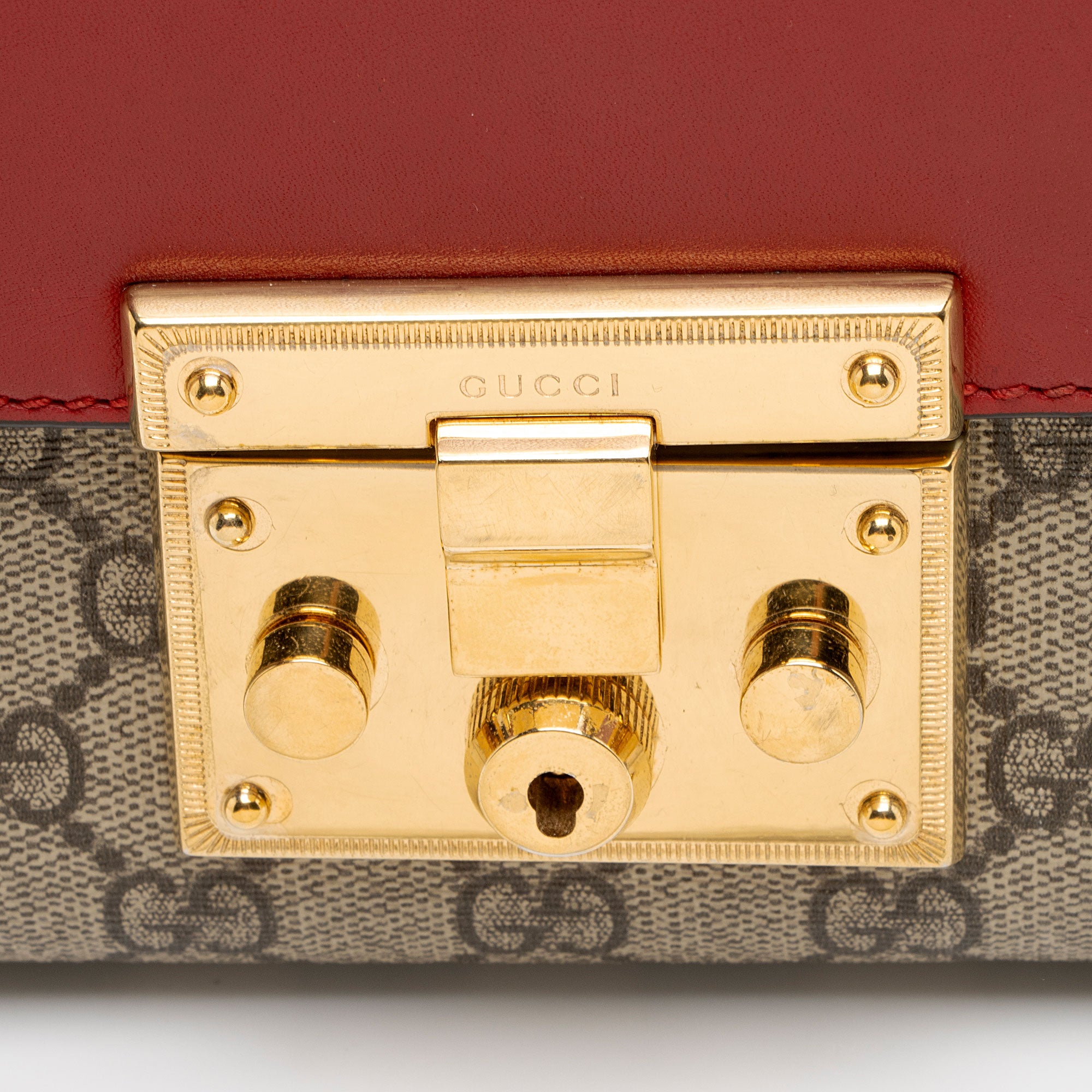 Gucci GG Supreme Padlock Small Shoulder Bag