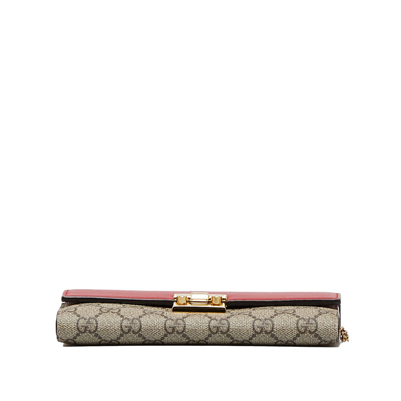 Gucci GG Supreme Padlock Wallet On Chain SHG gPQdaz LuxeDH