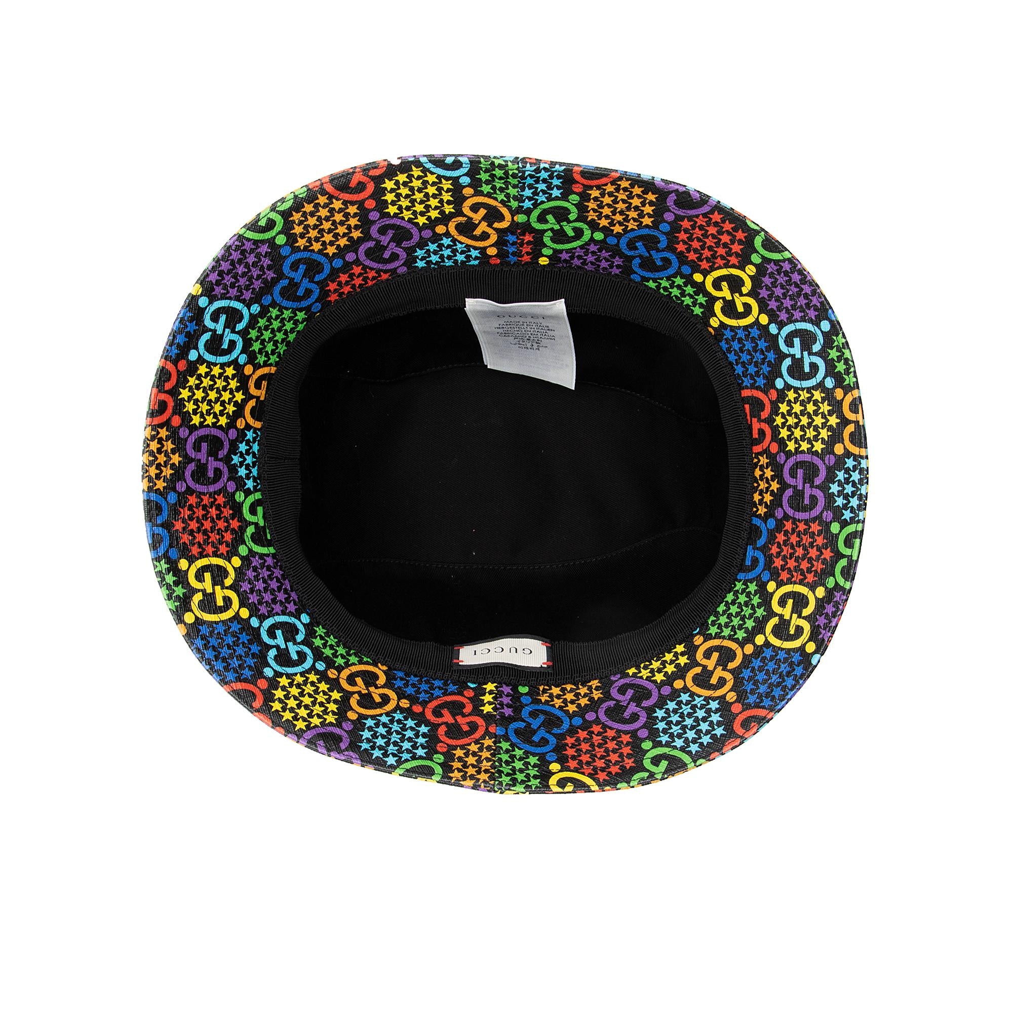 Gucci GG Supreme Psychedelic Fedora Hat - Size M (SHF-23709)