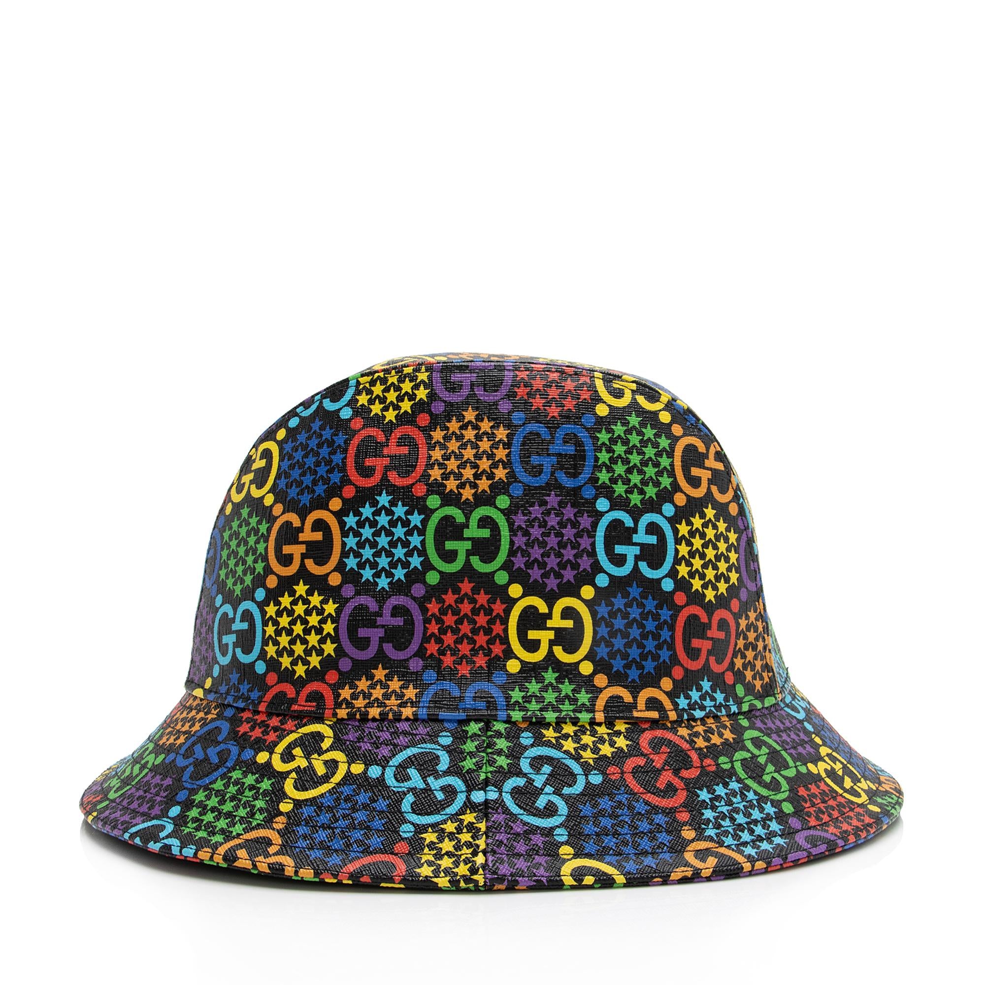Gucci GG Supreme Psychedelic Fedora Hat - Size M (SHF-23709)