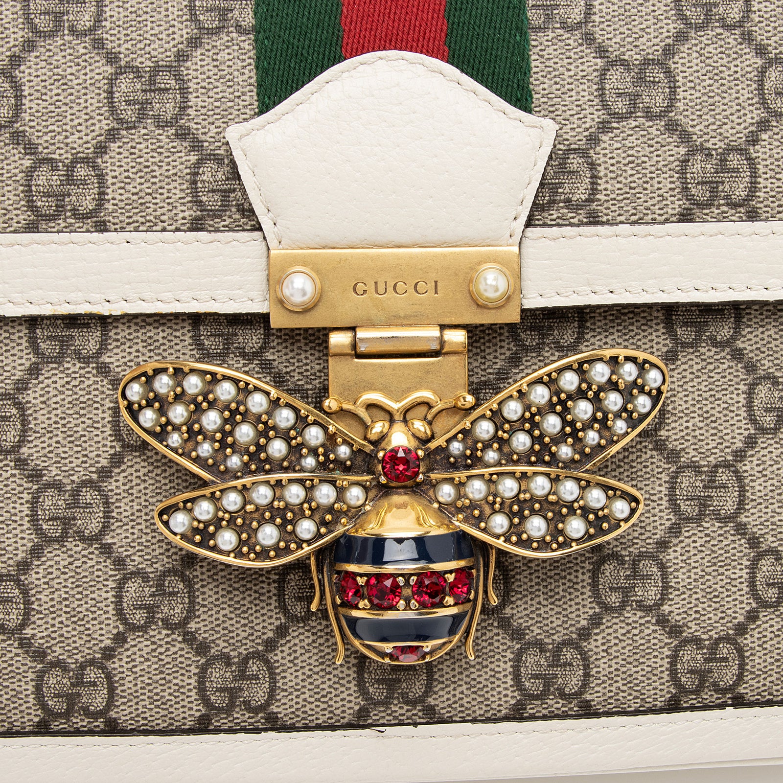 Gucci GG Supreme Queen Margaret Medium Shoulder Bag SHF ru59Pg LuxeDH