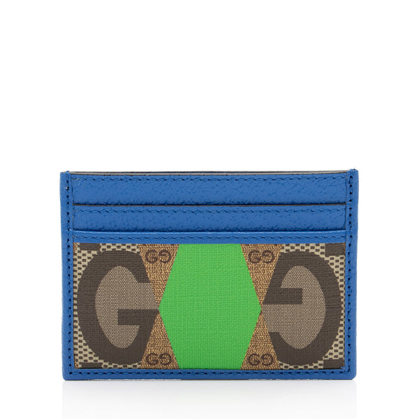 Gucci GG Supreme Rhombus Print Card Case (SHF-aduYXB)