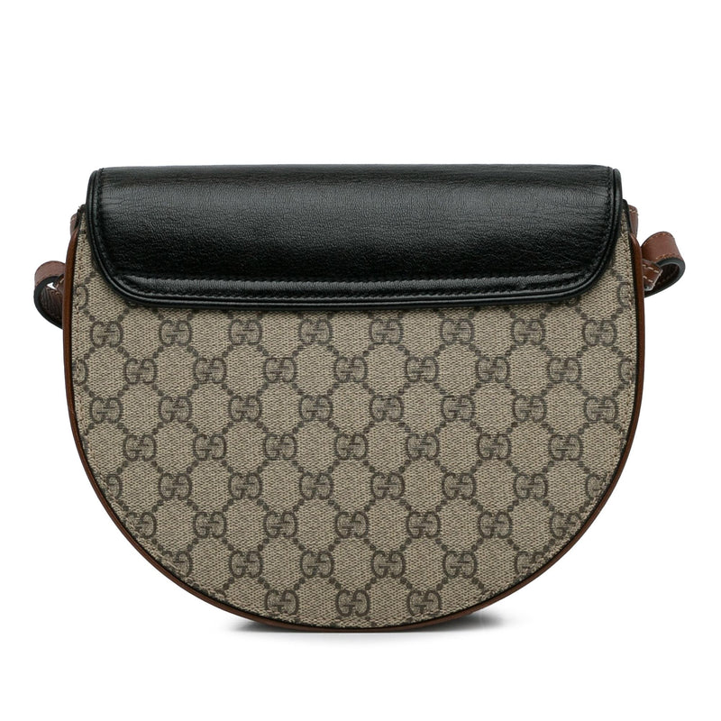 Gucci GG Supreme Saddle Padlock Crossbody Bag (SHG-BUWgu6)