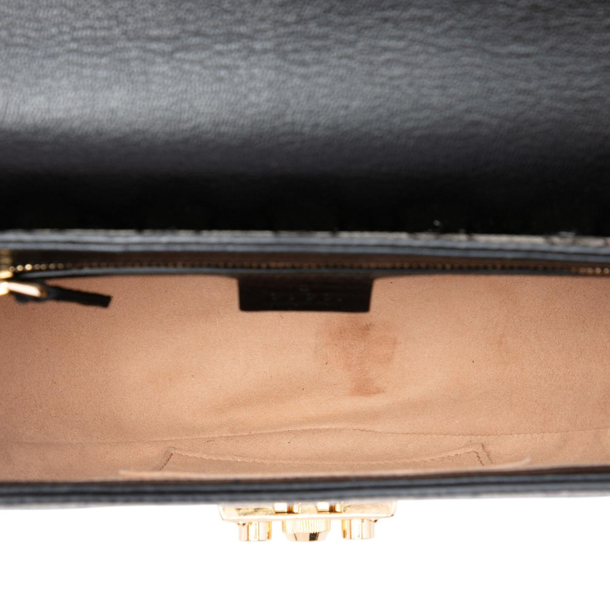 Gucci GG Supreme Saddle Padlock Crossbody