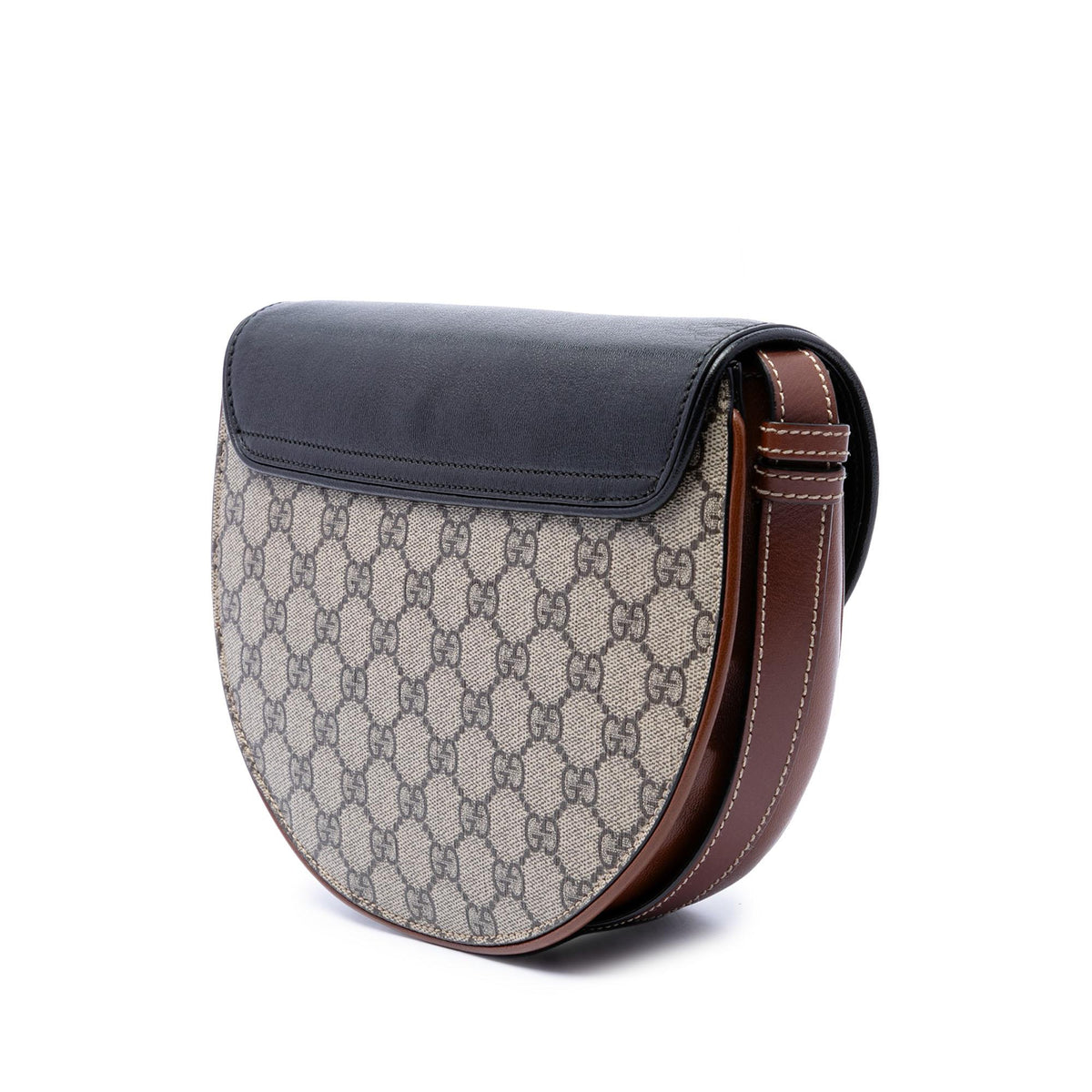 Gucci GG Supreme Saddle Padlock Crossbody