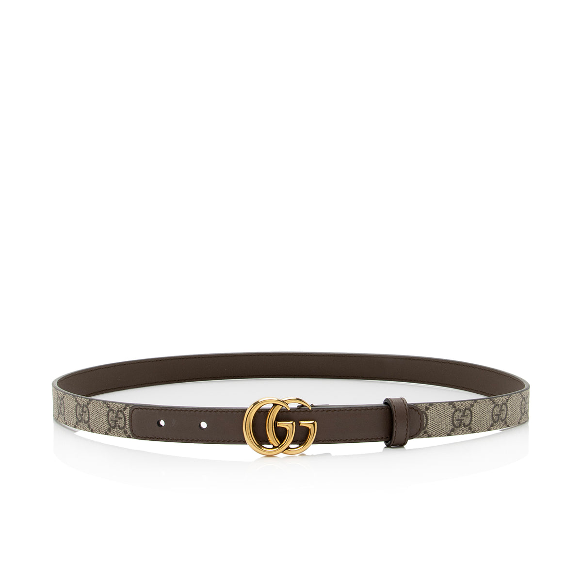 Gucci GG Marmont Supreme Belt 80 32 Gucci GG Marmont Belt 80 32 Blue Leather Brown Supreme Print  main image 2