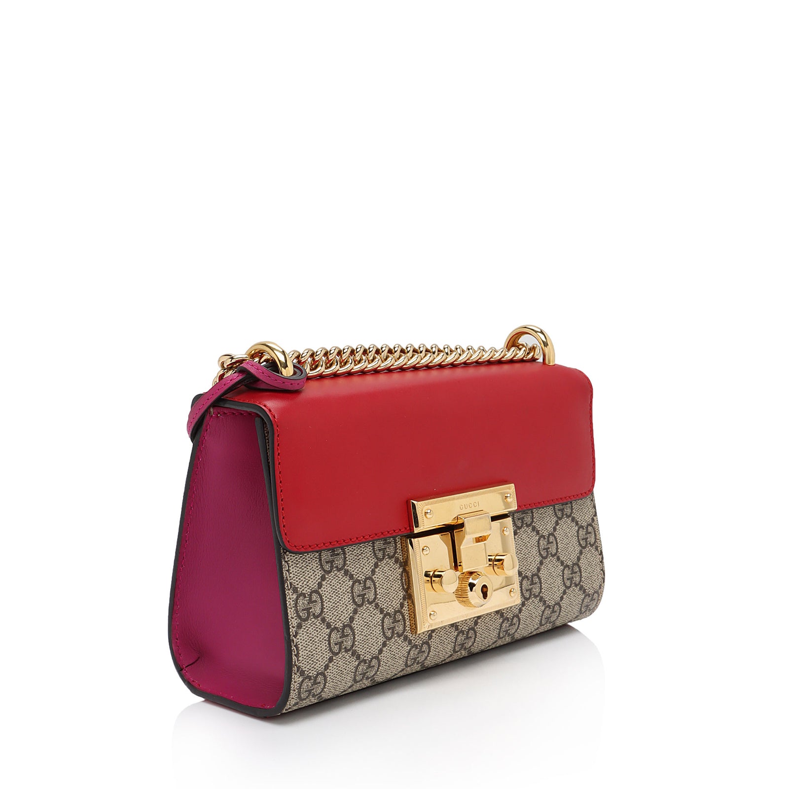 Gucci GG Supreme Small Padlock Shoulder Bag SHF 121XFL LuxeDH
