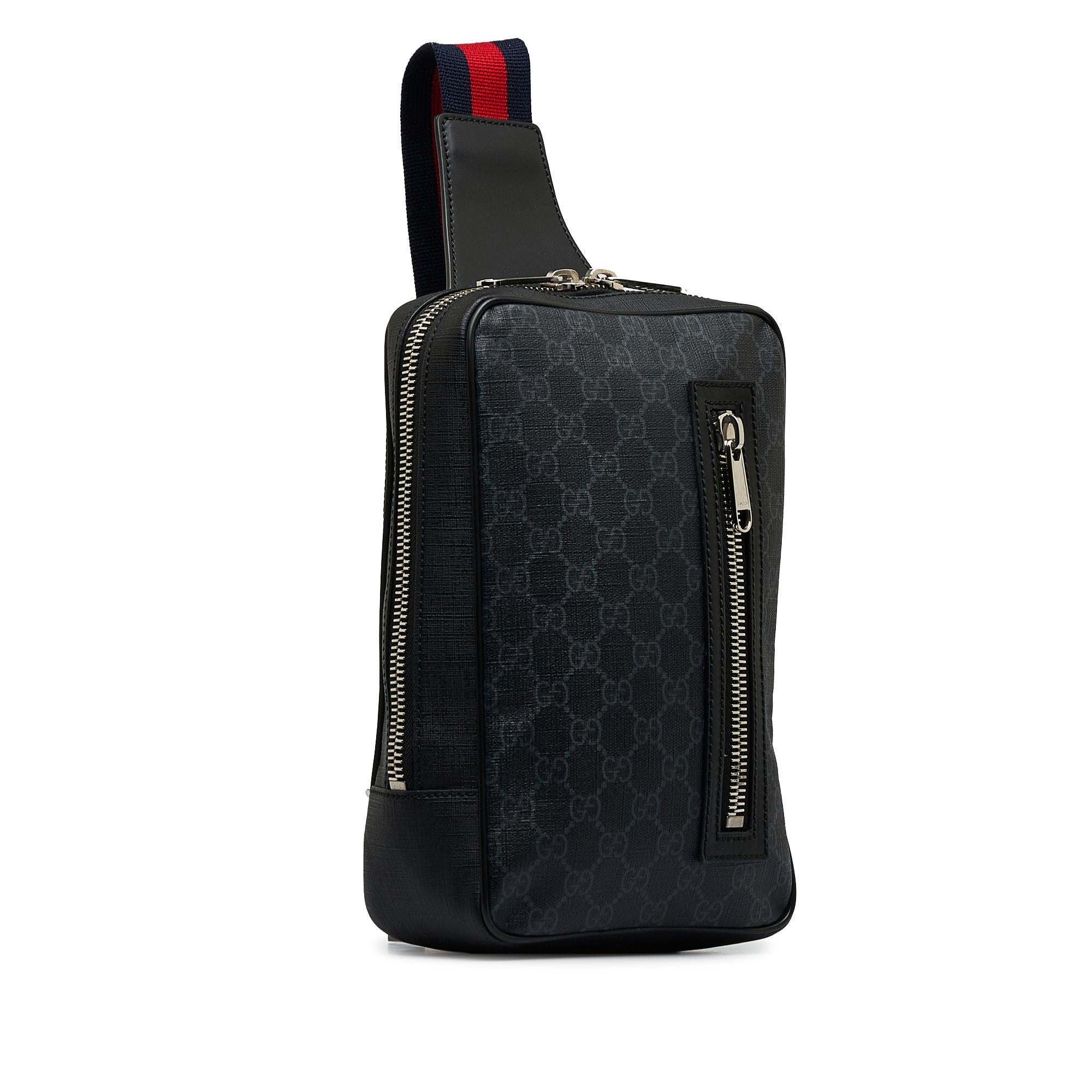 Gucci GG Supreme Soft Zip Web Sling Bag (SHG-cIWp0C)