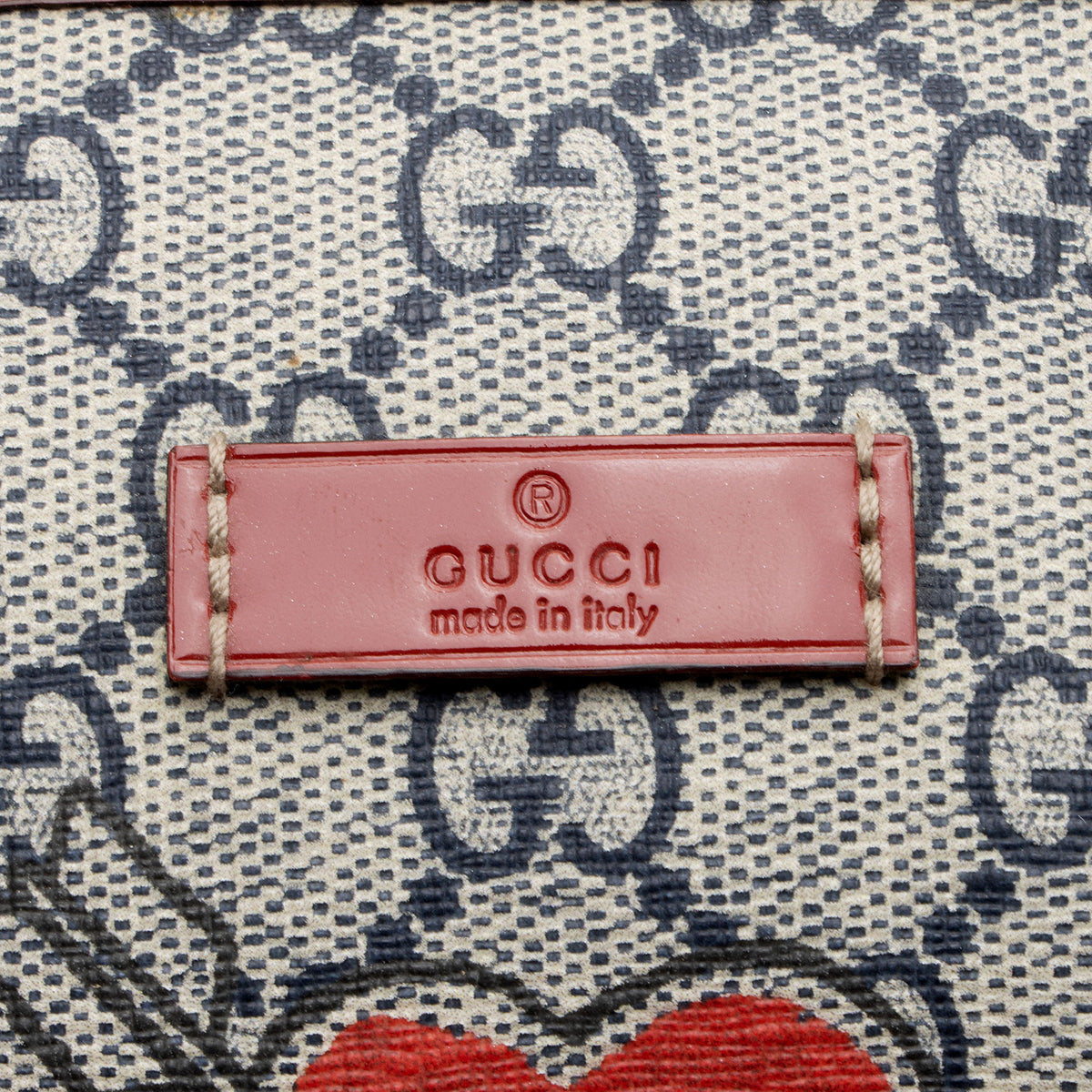 Gucci GG Supreme Tattoo Heart Medium Boston Bag