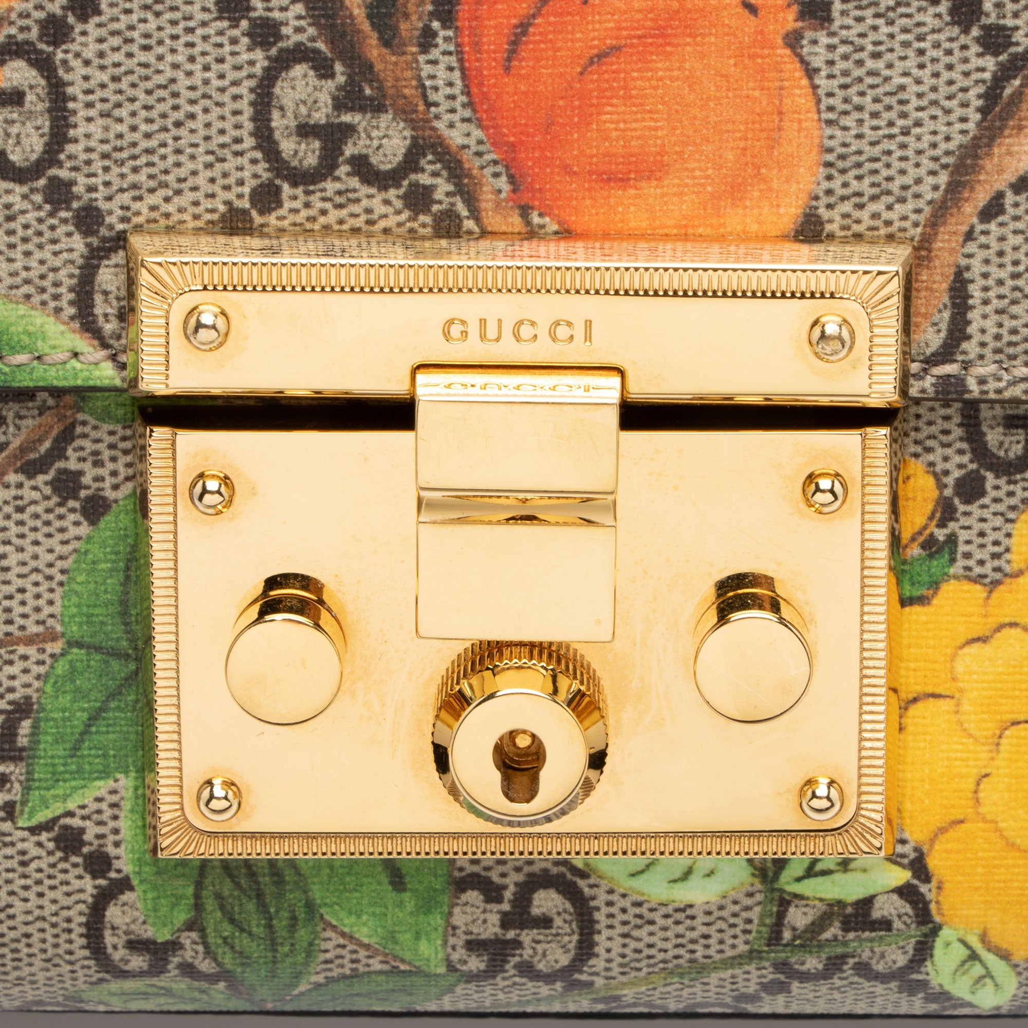 Gucci GG Supreme Tian Padlock Small Shoulder Bag