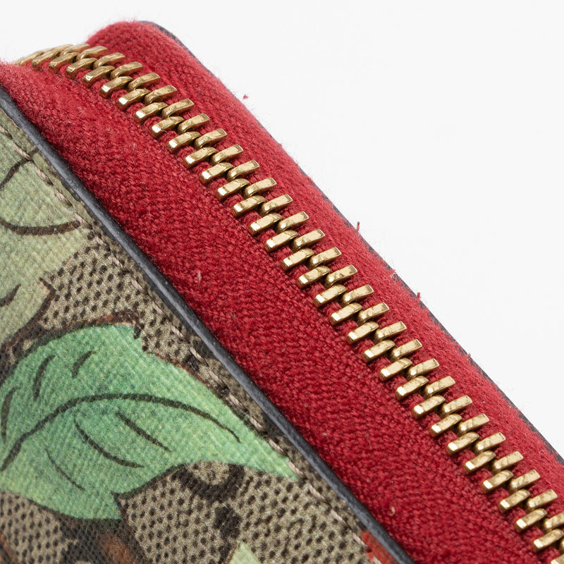 Gucci GG Supreme Tian Zip Around Wallet SHF 2YyS7K LuxeDH