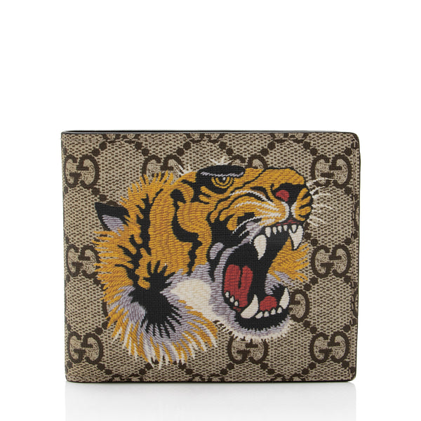 Gucci GG Supreme Tiger Bi-Fold Wallet (SHF-bb3WoH)