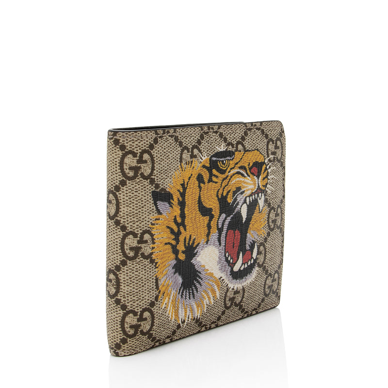 Gucci Black GG Tiger Card Holder for Men