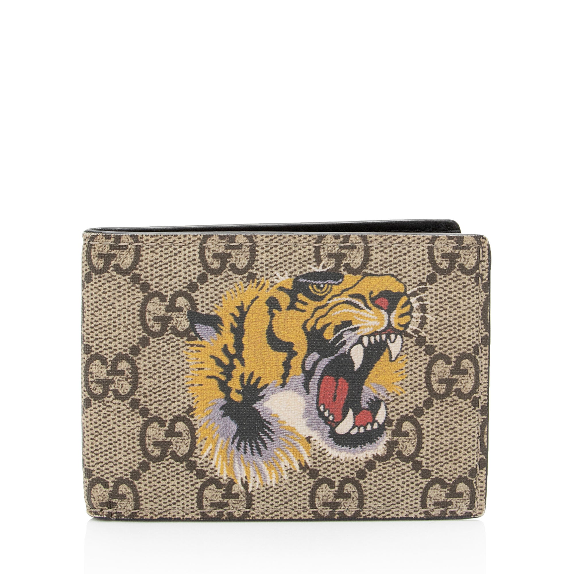 Gucci GG Supreme Tiger Small Bifold Wallet (SHF-T2cWpb)