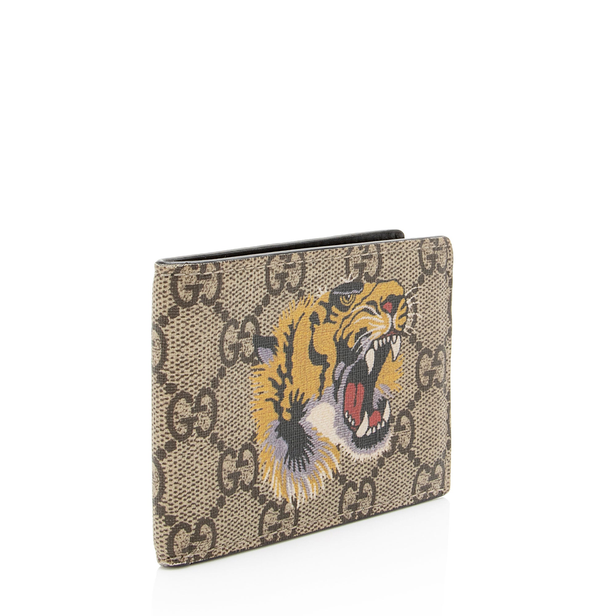 Gucci GG Supreme Tiger Small Bifold Wallet (SHF-T2cWpb)
