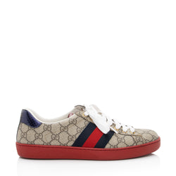 Gucci GG Supreme Web Ace Sneakers - Men's Size 7.5 / 37.5 (SHF-YF3WL3)