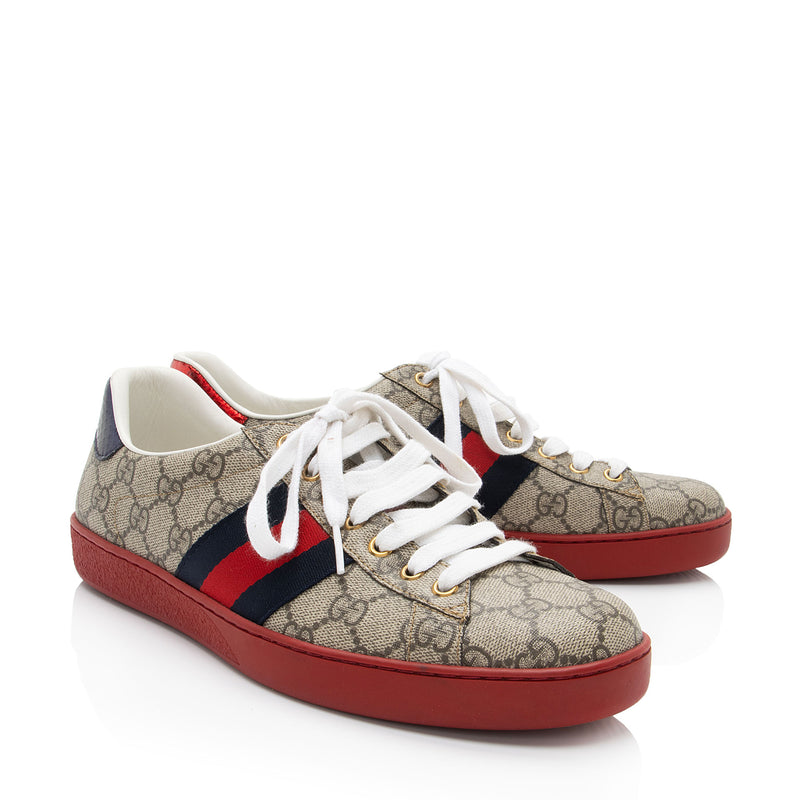 Gucci GG Supreme Web Ace Sneakers - Men's Size 7.5 / 37.5 (SHF-YF3WL3)