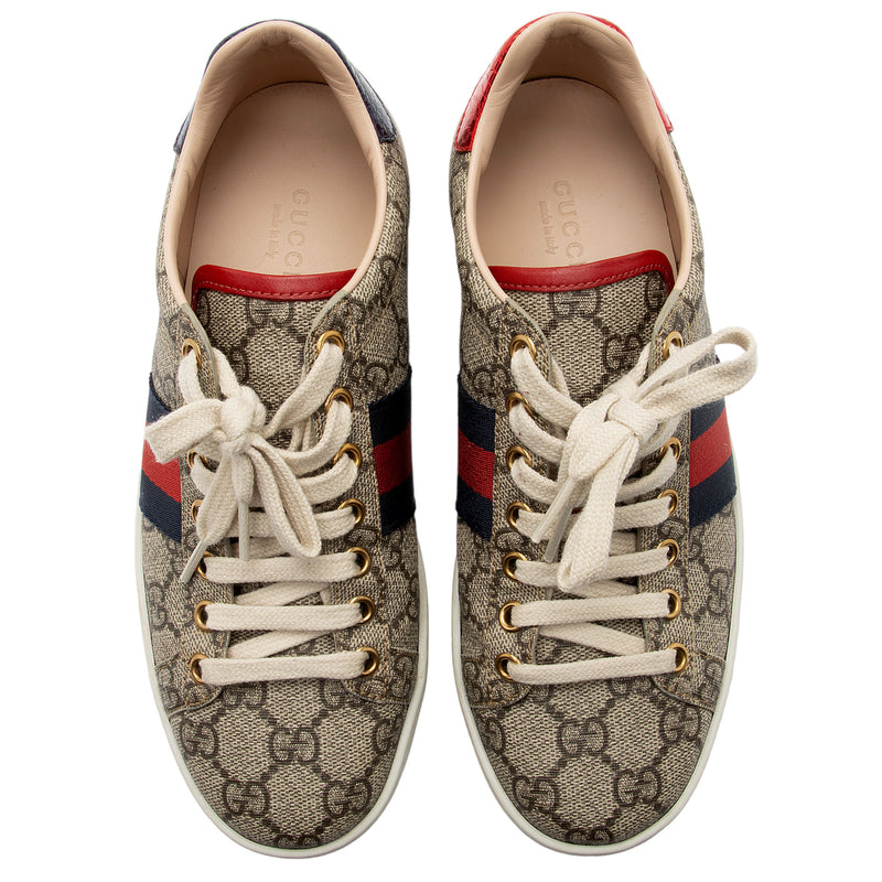 Gucci GG Supreme Web Ace Sneakers Size 6 36 SHF ffuTAV LuxeDH